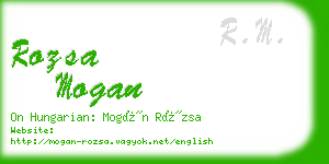 rozsa mogan business card